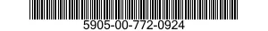 5905-00-772-0924 RESISTOR,FIXED,FILM 5905007720924 007720924