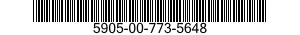 5905-00-773-5648 RESISTOR,FIXED,FILM 5905007735648 007735648