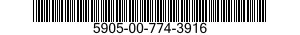 5905-00-774-3916 RESISTOR,FIXED,WIRE WOUND,INDUCTIVE 5905007743916 007743916