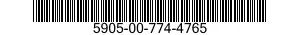 5905-00-774-4765 RESISTOR,FIXED,WIRE WOUND,INDUCTIVE 5905007744765 007744765