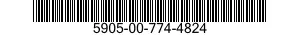 5905-00-774-4824 RESISTOR,VARIABLE,NONWIRE WOUND,NONPRECISION 5905007744824 007744824