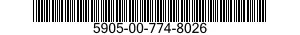 5905-00-774-8026 RESISTOR,VARIABLE,WIRE WOUND,NONPRECISION 5905007748026 007748026