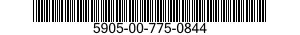 5905-00-775-0844 RESISTOR,FIXED,COMPOSITION 5905007750844 007750844