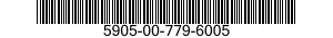 5905-00-779-6005 RESISTOR VARIABLE 5905007796005 007796005