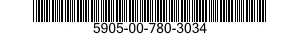 5905-00-780-3034 RESISTOR ASSEMBLY 5905007803034 007803034
