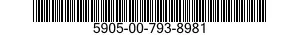 5905-00-793-8981 RESISTOR,FIXED,COMPOSITION 5905007938981 007938981