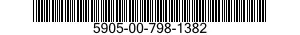 5905-00-798-1382 RESISTOR,FIXED,FILM 5905007981382 007981382