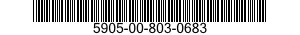 5905-00-803-0683 RESISTOR,FIXED,WIRE WOUND,INDUCTIVE 5905008030683 008030683