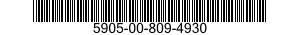 5905-00-809-4930 RESISTOR,FIXED,WIRE WOUND,NONINDUCTIVE 5905008094930 008094930