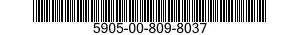 5905-00-809-8037 RESISTOR,FIXED,WIRE WOUND,INDUCTIVE 5905008098037 008098037