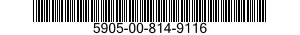 5905-00-814-9116 RESISTOR,FIXED,WIRE WOUND,NONINDUCTIVE 5905008149116 008149116