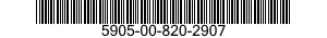 5905-00-820-2907 RESISTOR,FIXED,WIRE WOUND,INDUCTIVE 5905008202907 008202907