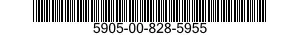 5905-00-828-5955 RESISTOR,FIXED,WIRE WOUND,INDUCTIVE 5905008285955 008285955
