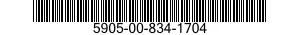 5905-00-834-1704 RESISTOR,FIXED,WIRE WOUND,INDUCTIVE 5905008341704 008341704