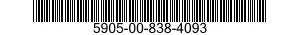 5905-00-838-4093 RESISTOR,FIXED,WIRE WOUND,INDUCTIVE 5905008384093 008384093
