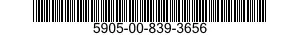 5905-00-839-3656 RESISTOR,FIXED,WIRE WOUND,NONINDUCTIVE 5905008393656 008393656