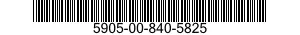 5905-00-840-5825 RESISTOR,FIXED,WIRE WOUND,NONINDUCTIVE 5905008405825 008405825