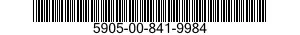 5905-00-841-9984 RESISTOR,FIXED,WIRE WOUND,NONINDUCTIVE 5905008419984 008419984
