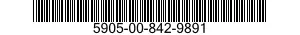 5905-00-842-9891 RESISTOR,FIXED,WIRE WOUND,NONINDUCTIVE 5905008429891 008429891