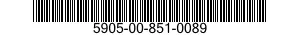 5905-00-851-0089 RESISTOR,FIXED,WIRE WOUND,INDUCTIVE 5905008510089 008510089