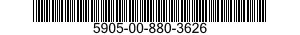 5905-00-880-3626 RESISTOR,FIXED,WIRE WOUND,NONINDUCTIVE 5905008803626 008803626