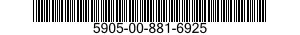 5905-00-881-6925 RESISTOR,FIXED,WIRE WOUND,INDUCTIVE 5905008816925 008816925