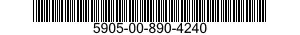 5905-00-890-4240 RESISTOR,FIXED,COMPOSITION 5905008904240 008904240