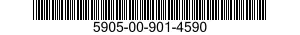 5905-00-901-4590 RESISTOR,FIXED,WIRE WOUND,NONINDUCTIVE 5905009014590 009014590