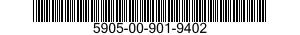 5905-00-901-9402 RESISTOR,FIXED,WIRE WOUND,NONINDUCTIVE 5905009019402 009019402