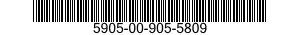 5905-00-905-5809 RESISTOR,FIXED,FILM 5905009055809 009055809