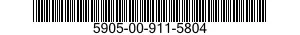 5905-00-911-5804 RESISTOR,VARIABLE,NONWIRE WOUND,NONPRECISION 5905009115804 009115804