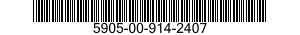 5905-00-914-2407 RESISTOR,FIXED,WIRE WOUND,NONINDUCTIVE 5905009142407 009142407