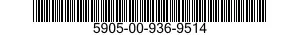 5905-00-936-9514 RESISTOR,VARIABLE,NONWIRE WOUND,NONPRECISION 5905009369514 009369514