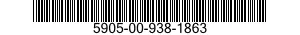 5905-00-938-1863 RESISTOR ASSEMBLY 5905009381863 009381863