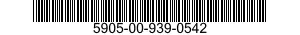 5905-00-939-0542 RESISTOR,FIXED,WIRE WOUND,INDUCTIVE 5905009390542 009390542