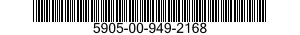 5905-00-949-2168 RESISTOR,FIXED,WIRE WOUND,NONINDUCTIVE 5905009492168 009492168