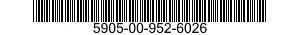 5905-00-952-6026 RESISTOR,FIXED,FILM 5905009526026 009526026