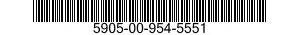 5905-00-954-5551 RESISTOR,FIXED,WIRE WOUND,NONINDUCTIVE 5905009545551 009545551