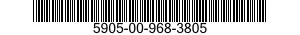 5905-00-968-3805 RESISTOR,FIXED,WIRE WOUND,NONINDUCTIVE 5905009683805 009683805