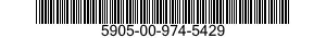5905-00-974-5429 RESISTOR,FIXED,WIRE WOUND,INDUCTIVE 5905009745429 009745429