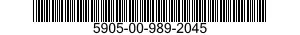 5905-00-989-2045 RESISTOR ASSEMBLY 5905009892045 009892045