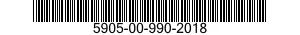 5905-00-990-2018 RESISTOR,FIXED,COMPOSITION 5905009902018 009902018