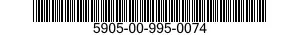 5905-00-995-0074  5905009950074 009950074