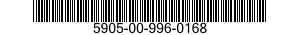 5905-00-996-0168 RESISTOR,FIXED,WIRE WOUND,INDUCTIVE 5905009960168 009960168