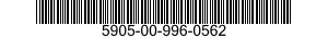 5905-00-996-0562  5905009960562 009960562