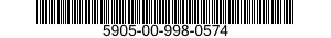 5905-00-998-0574 RESISTOR,VARIABLE,WIRE WOUND,NON 5905009980574 009980574