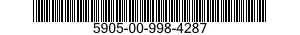 5905-00-998-4287  5905009984287 009984287