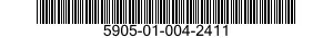 5905-01-004-2411 RESISTOR,FIXED,WIRE 5905010042411 010042411