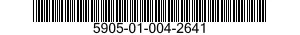 5905-01-004-2641 RESISTOR,FIXED,WIRE WOUND,NONINDUCTIVE 5905010042641 010042641