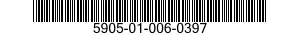 5905-01-006-0397 RESISTOR,FIXED,WIREWOUND,INDUCT 5905010060397 010060397
